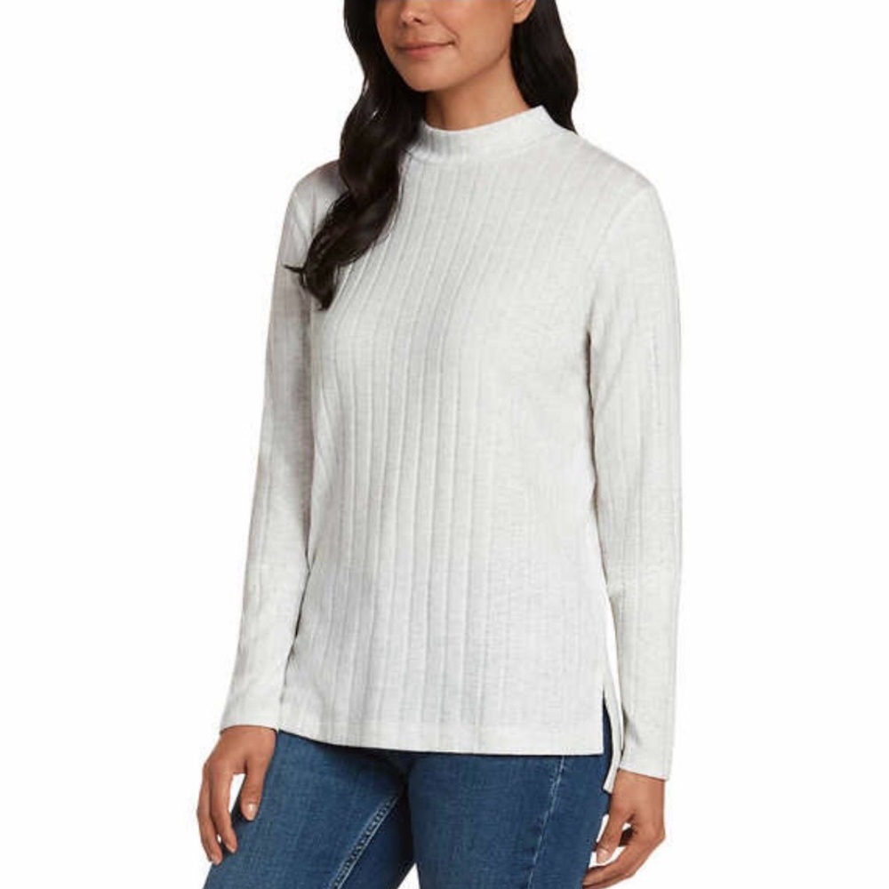 Matty M Ladies' Mock Neck Ribbed Tunic size XL